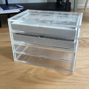 Muji acrylic 4 drawer jewelry box